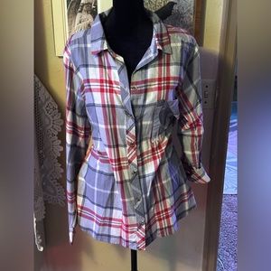 Sonoma Red/Grey Plaid shirt